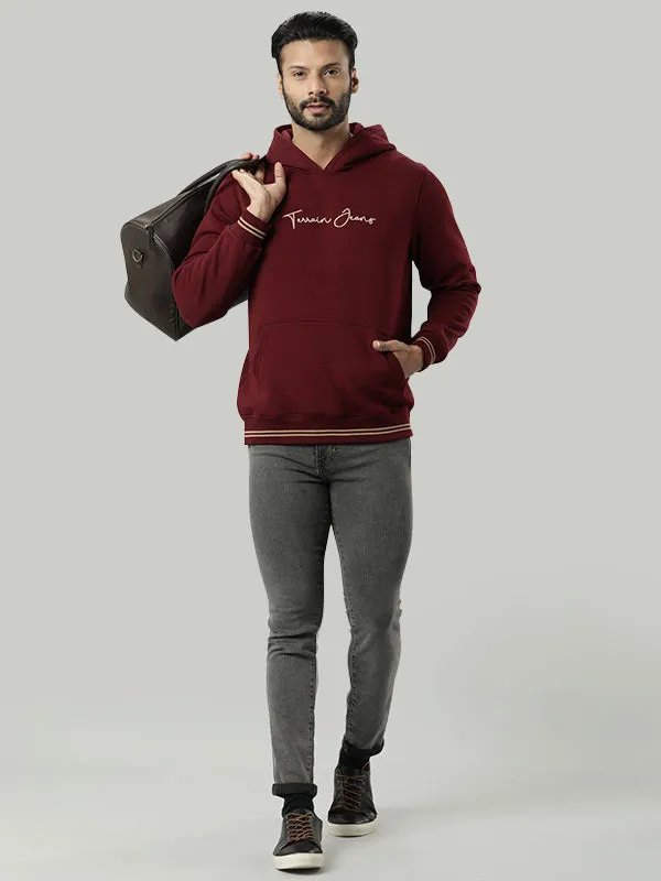 Men Full Sleeve Solid Hoodie Sweatshirt