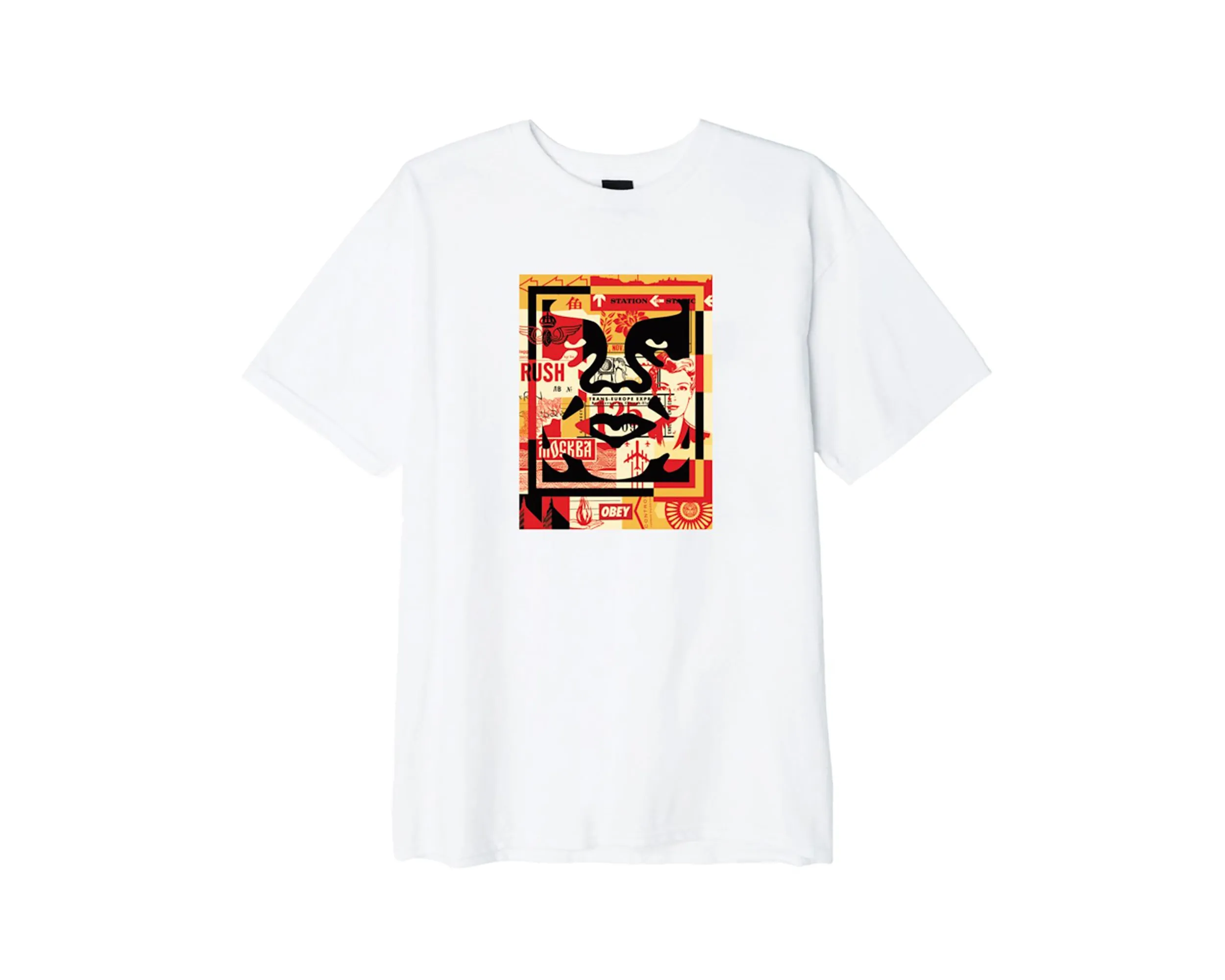 Men`s Obey 3 Face Collage Basic Tee