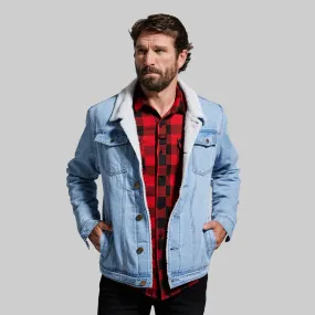 Men's Pioneer Jacket w/ Flag (Light Wash)