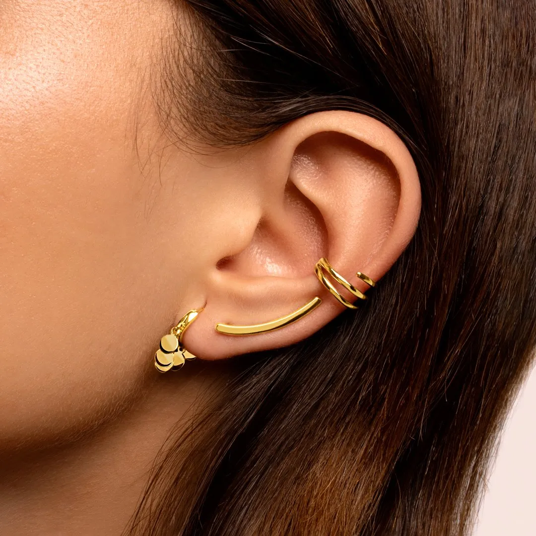 Mini Moons Gold Hoop Earrings