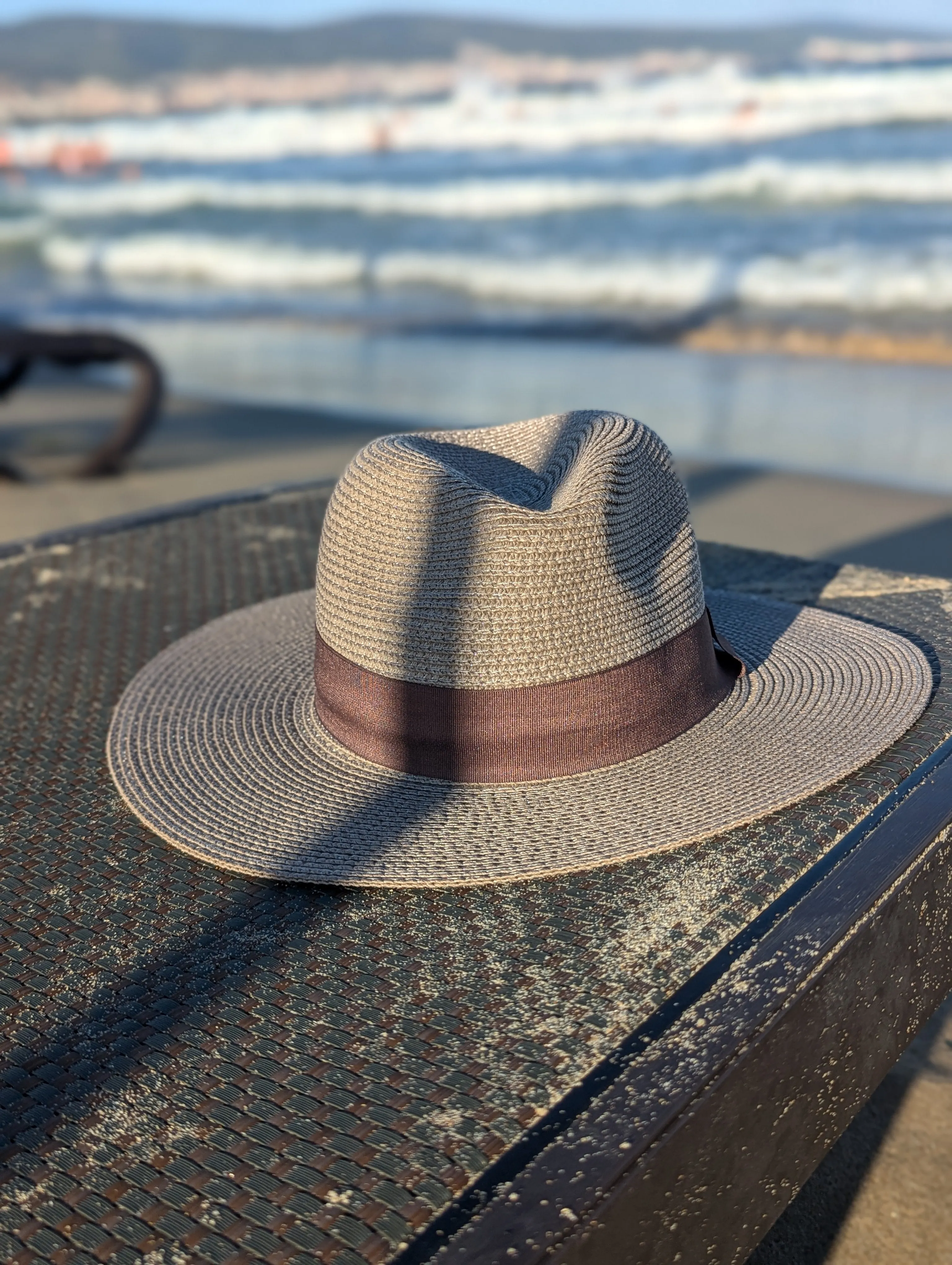 Mocha Brown Panama Folding Hat