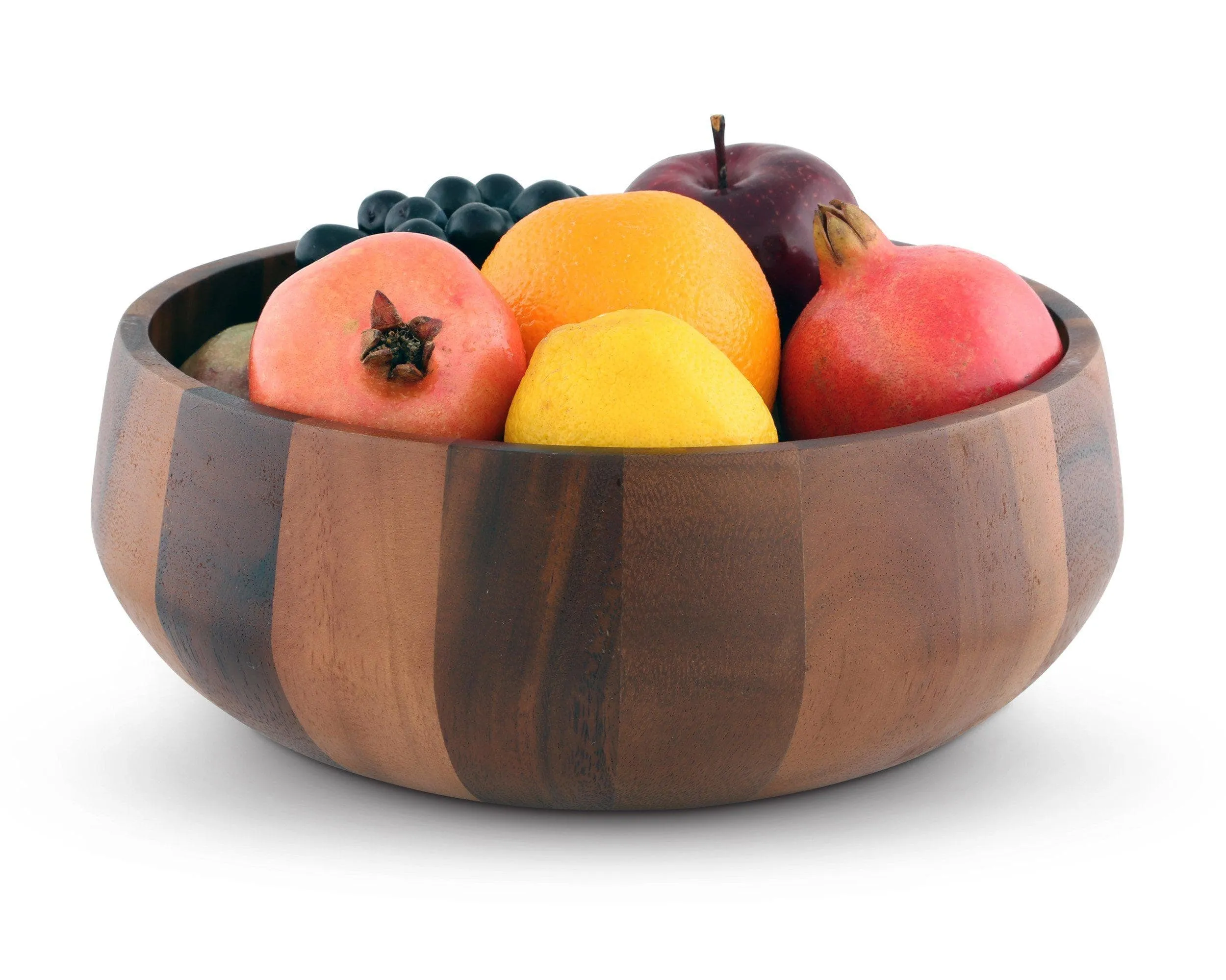 Modern Round Acacia Wood Salad  Bowl Large