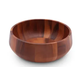 Modern Round Acacia Wood Salad  Bowl Large