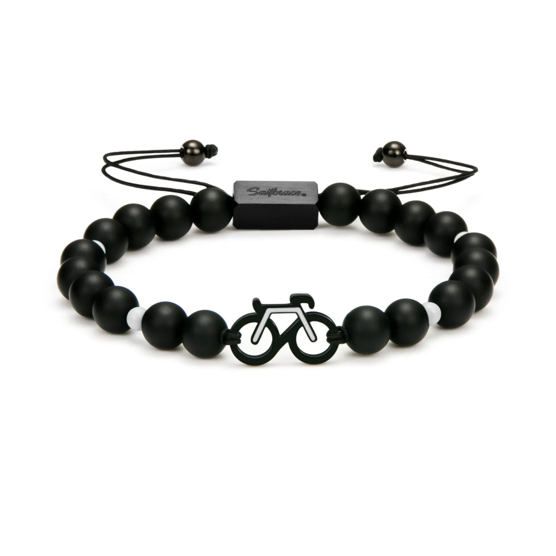 Monochrome Bike Beaded Bracelet