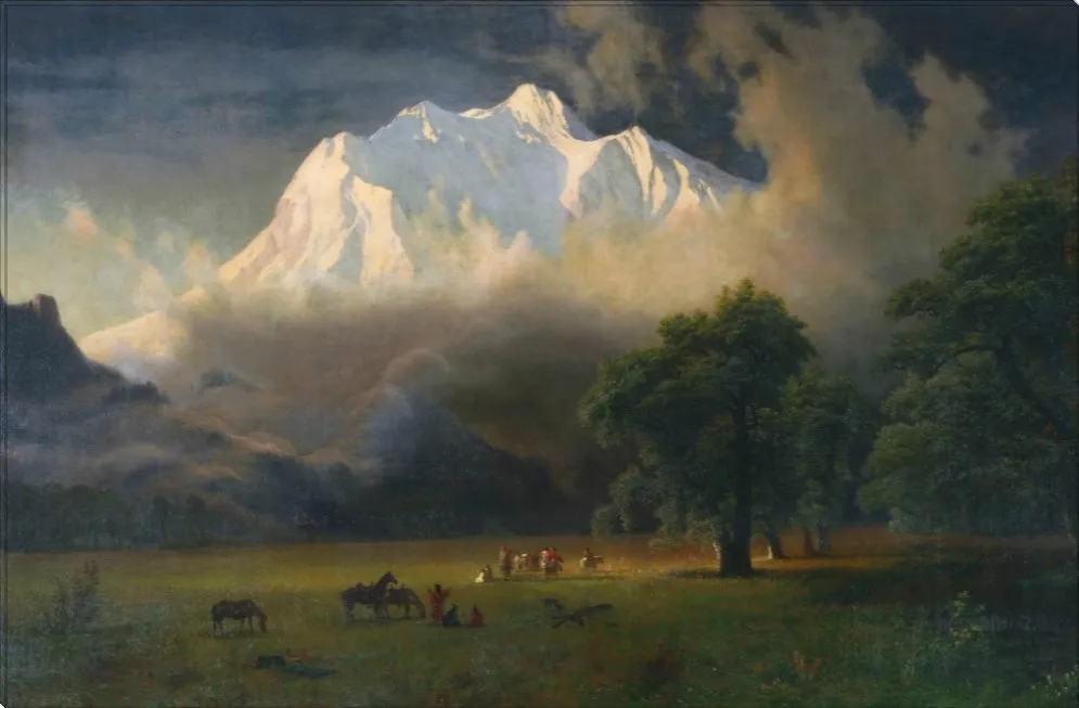 Mount Adams, Washington | Albert Bierstadt Masters Classic Art in Gallery Wrapped Canvas | Various Sizes