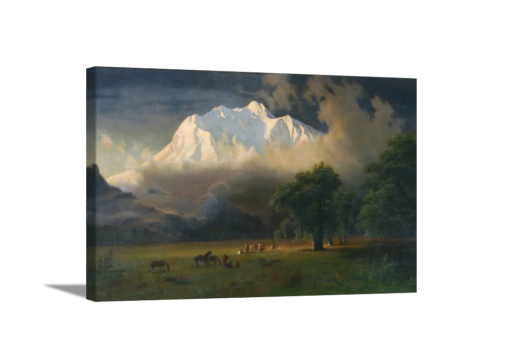 Mount Adams, Washington | Albert Bierstadt Masters Classic Art in Gallery Wrapped Canvas | Various Sizes