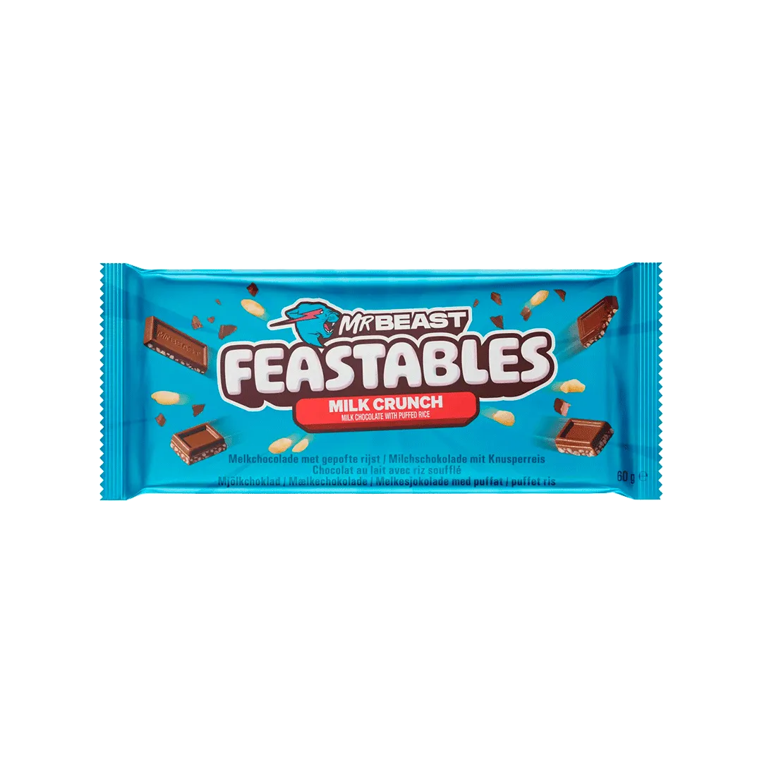 Mr. Beast Feastables Milk Chocolate Bar Crunch (NEW)