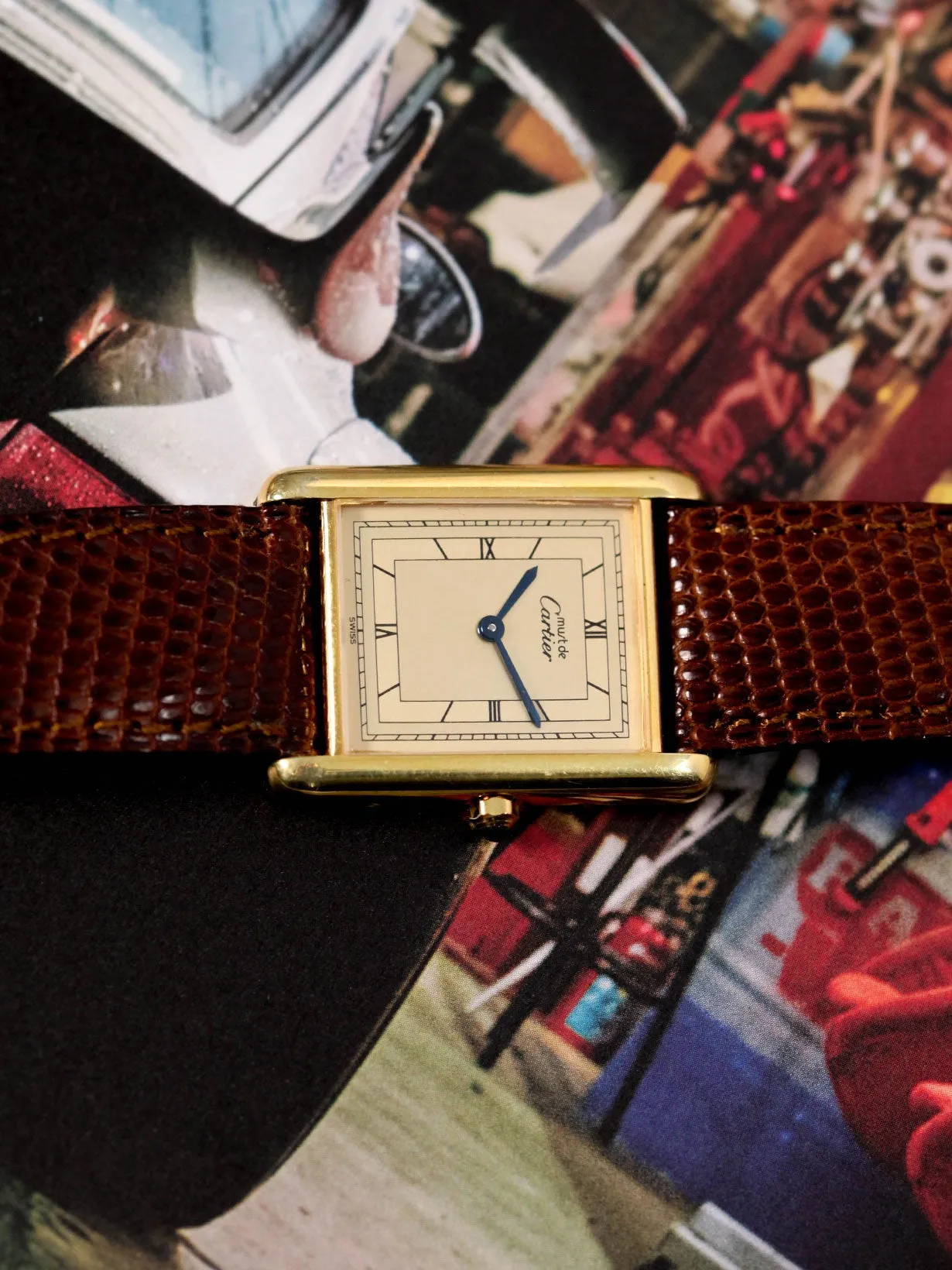 Must de Cartier Tank Champagne Roman