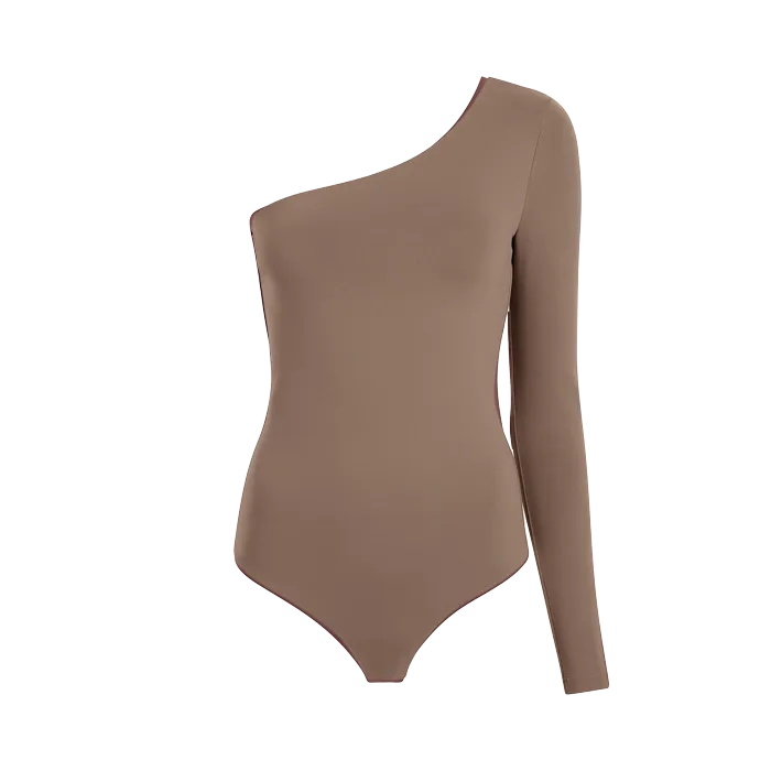 One Shoulder Bodysuit | Mocha