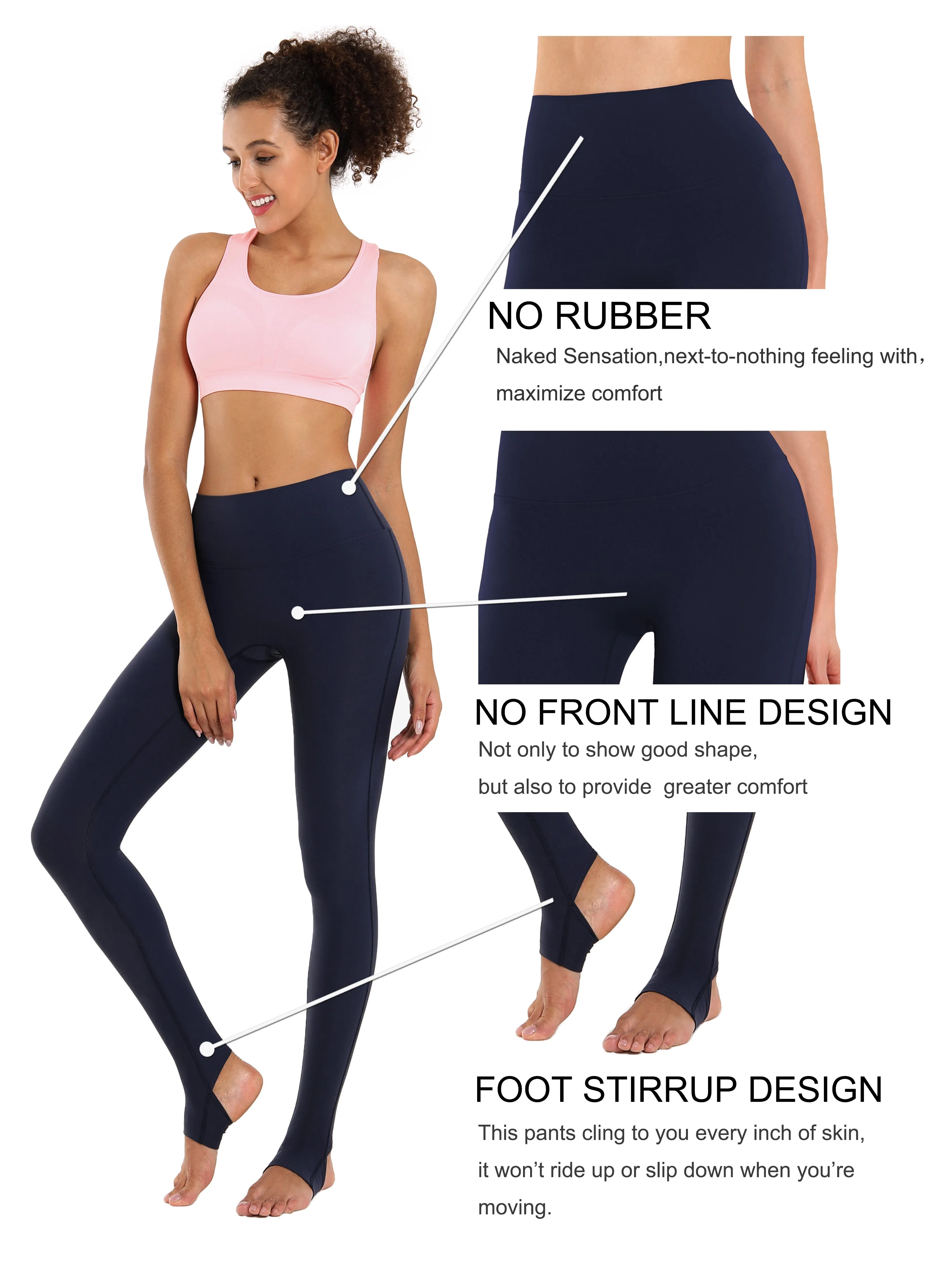 Over the Heel Yoga Pants darknavy