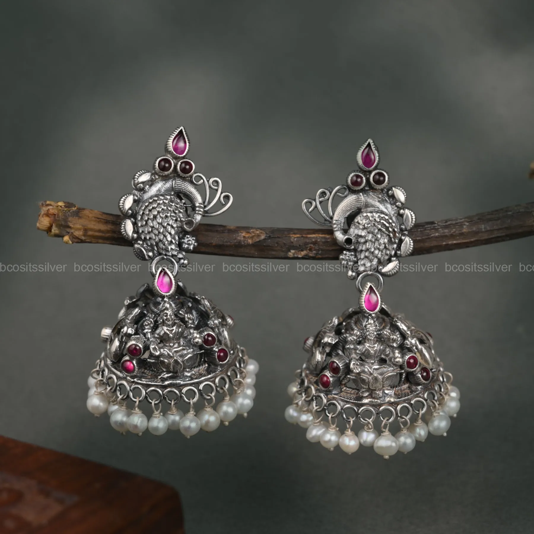 Oxidized Jhumka - 1085