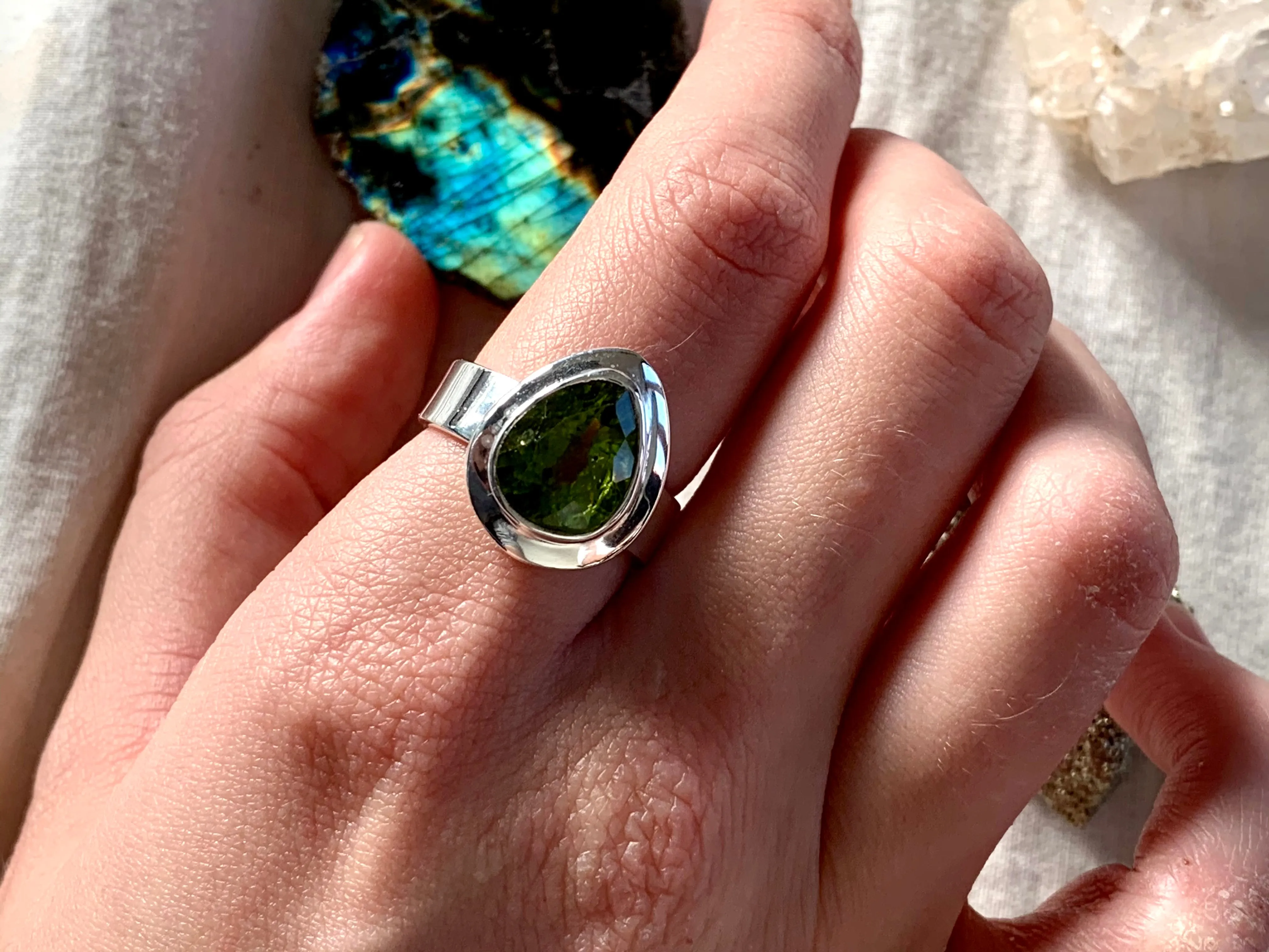 Peridot Ansley Ring - Teardrop / Round / Rounded Square