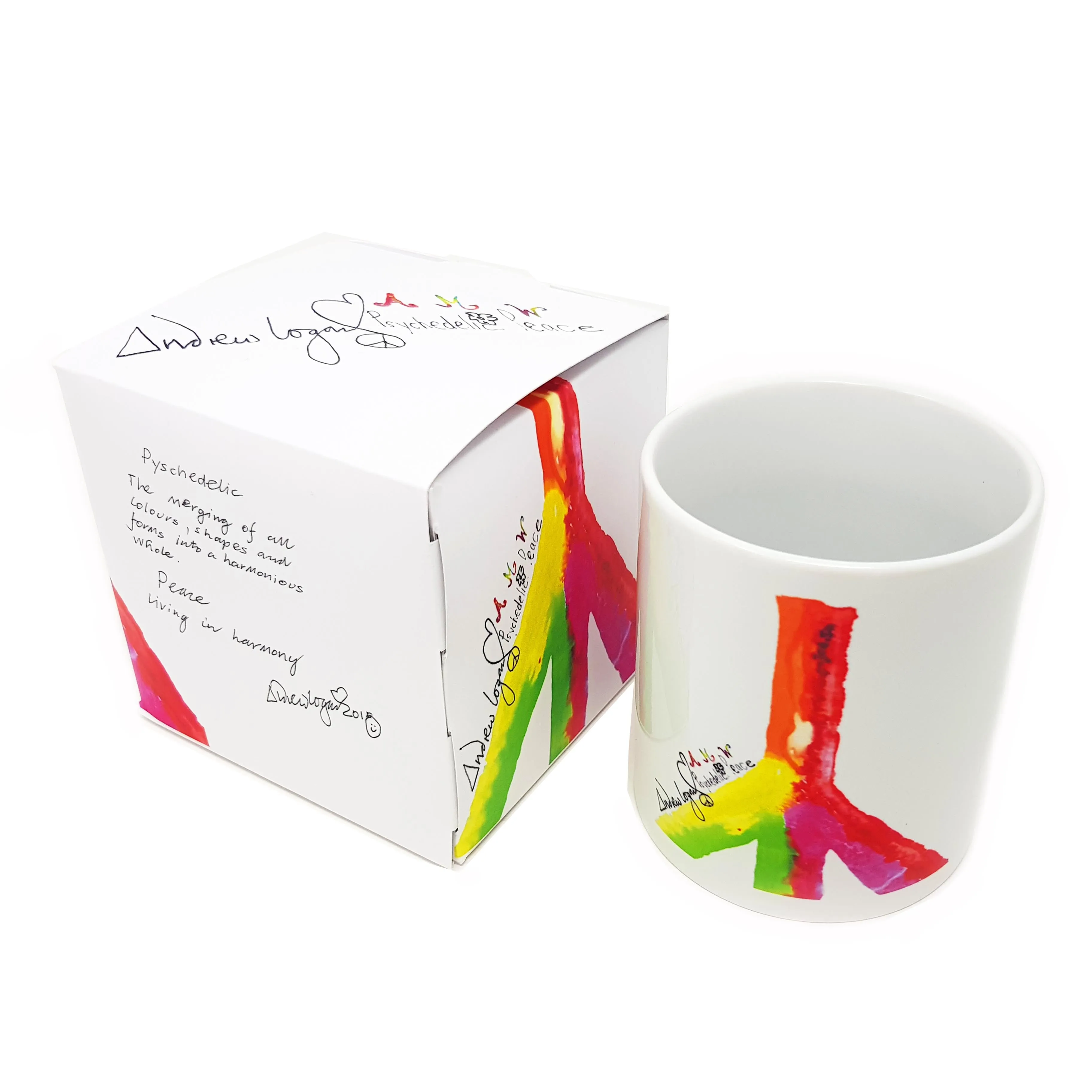 PSYCHEDELIC  PEACE SYMBOL MUG  - ALTERNATIVE MISS WORLD 2018