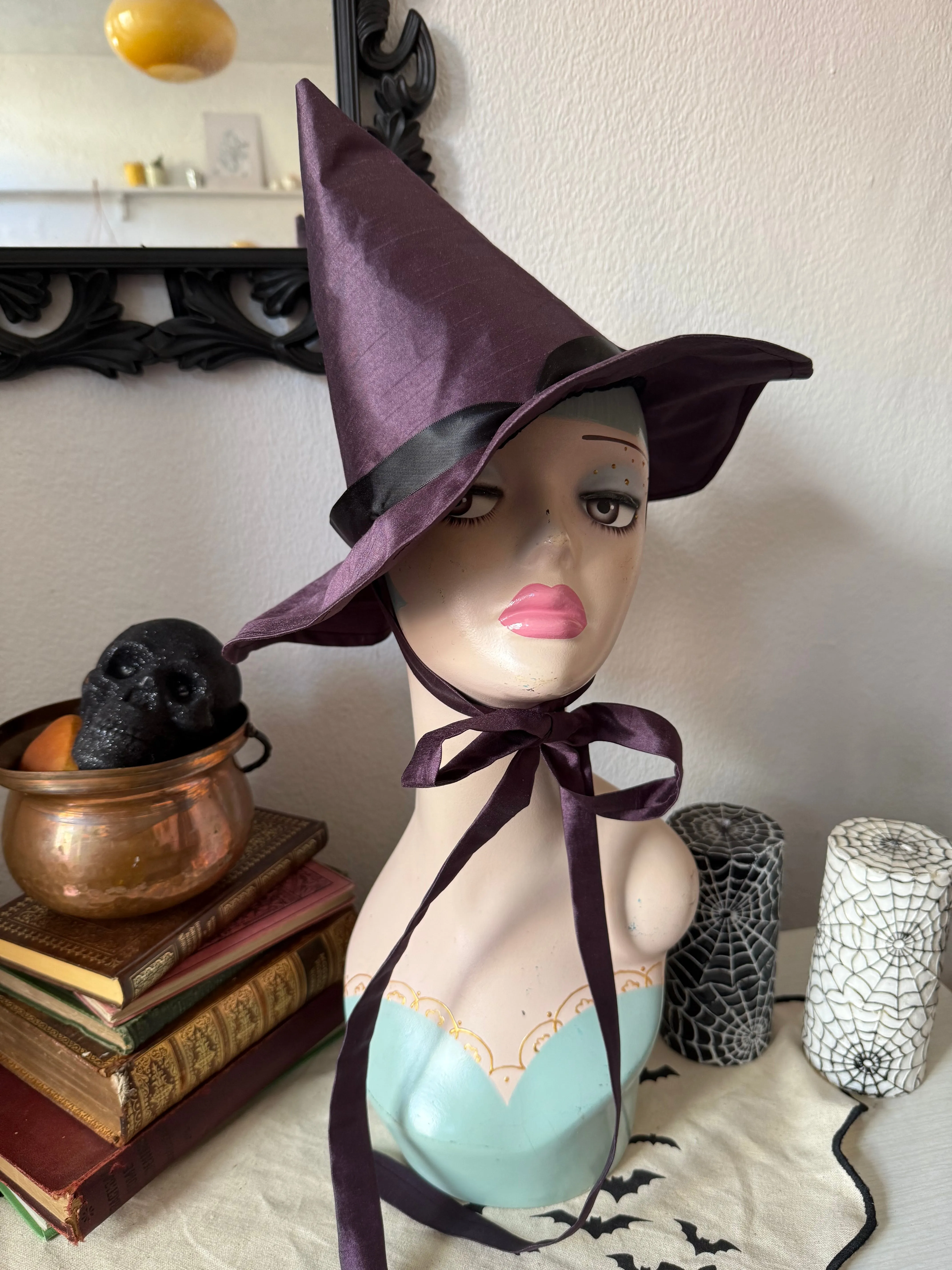 Purple Large Brim Witch Hat