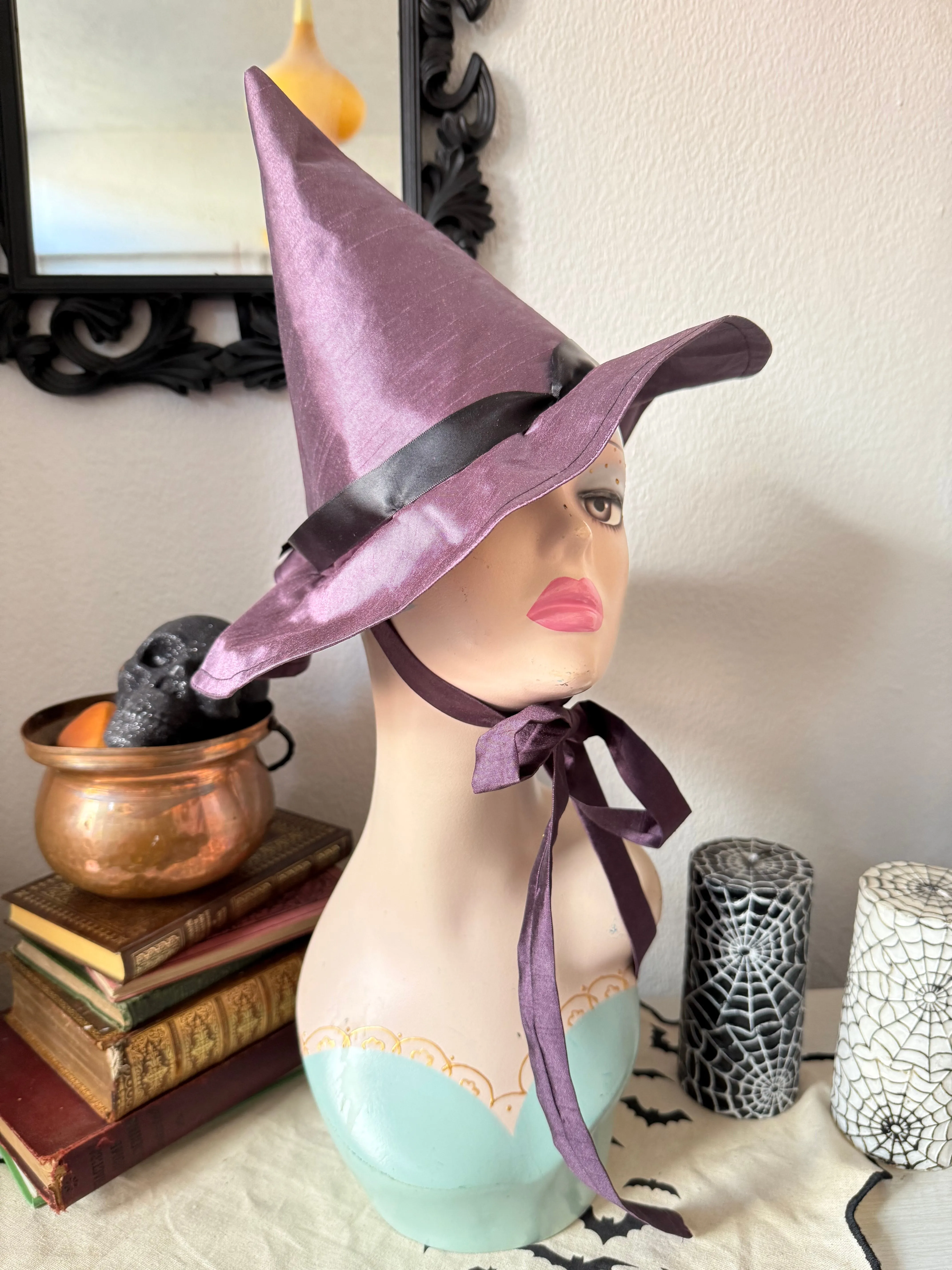 Purple Large Brim Witch Hat