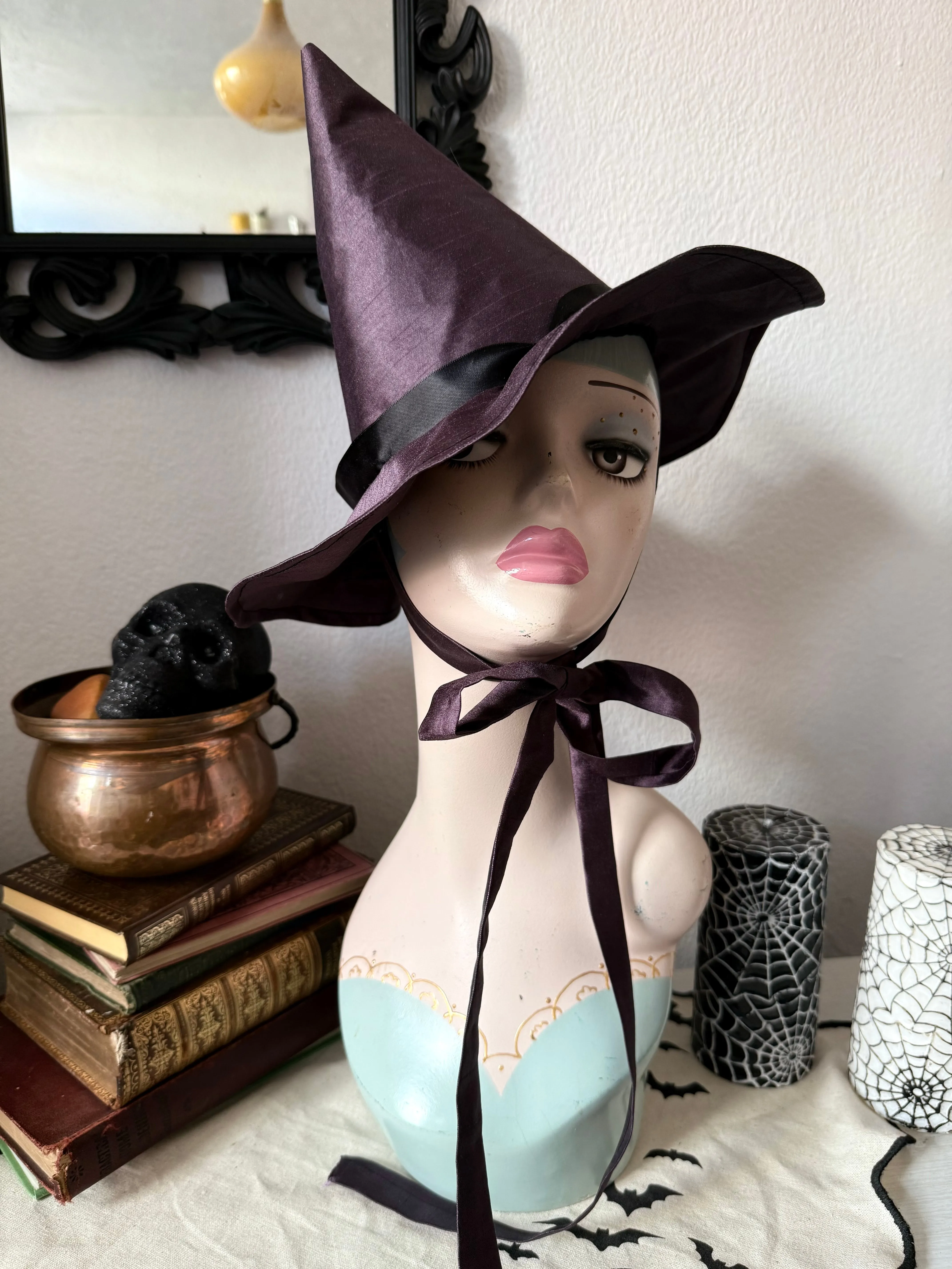 Purple Large Brim Witch Hat