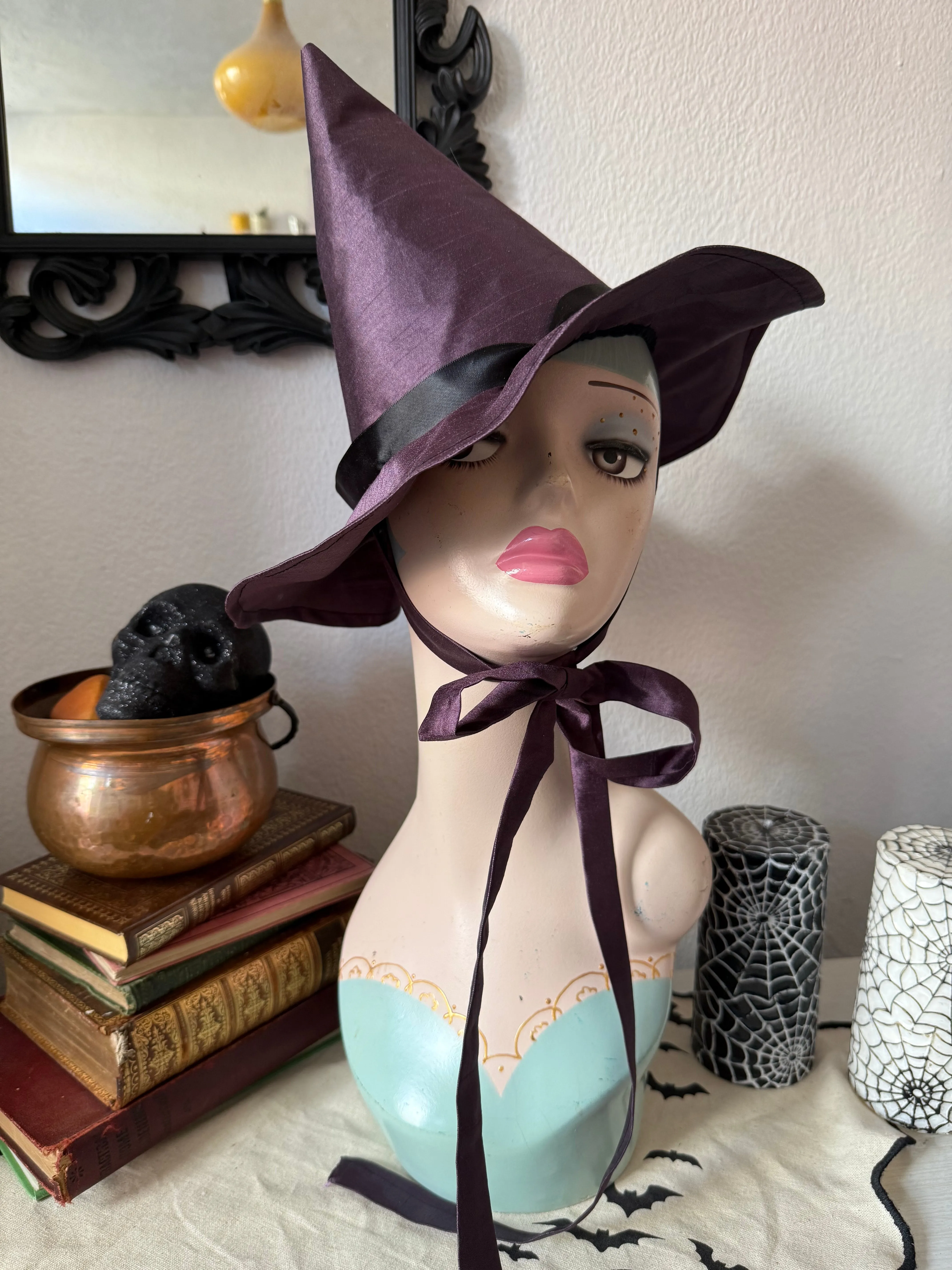 Purple Large Brim Witch Hat