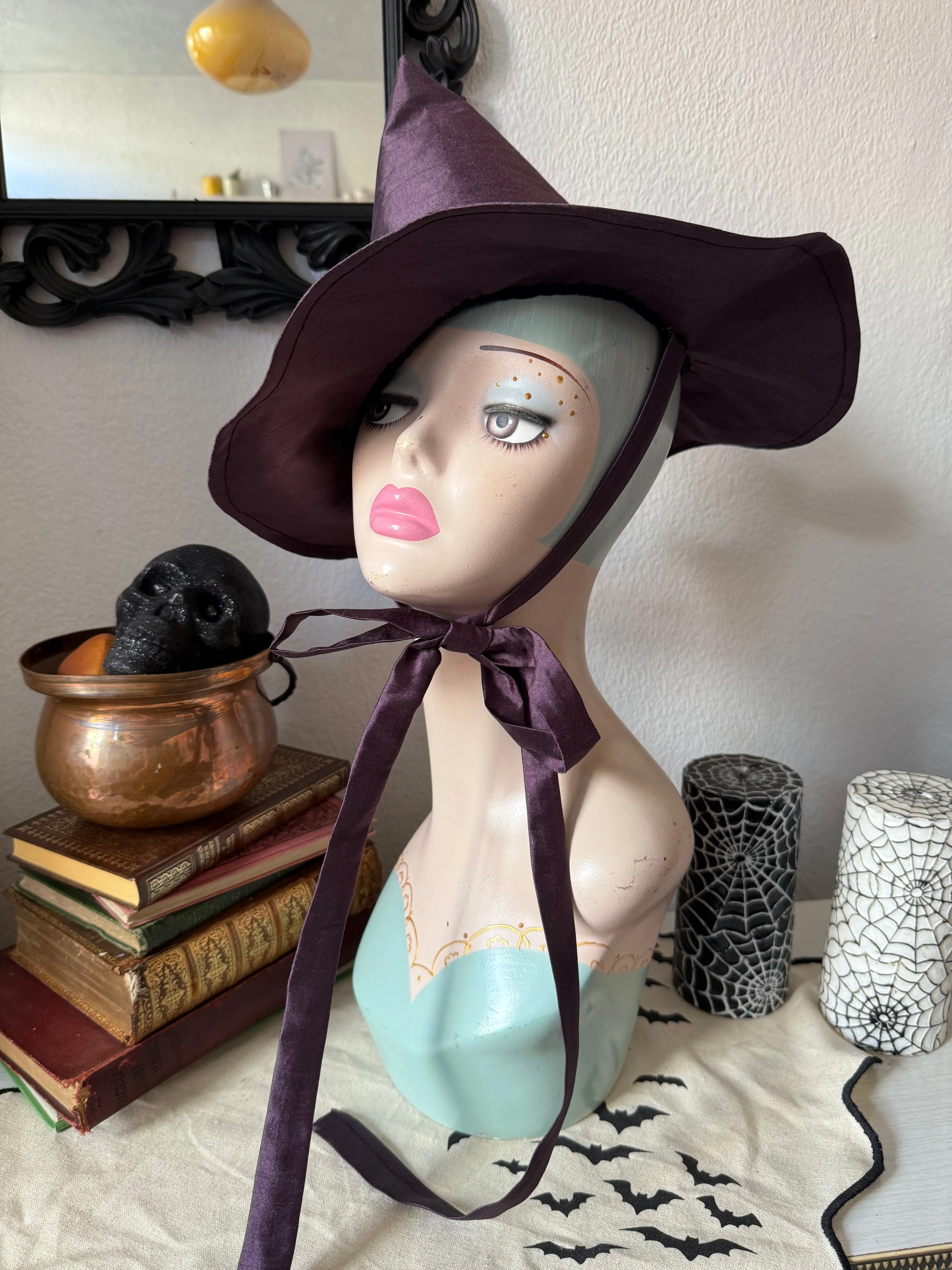 Purple Large Brim Witch Hat