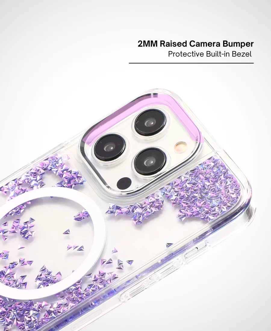 Purple Prism Glitter MagSafe Phone Case