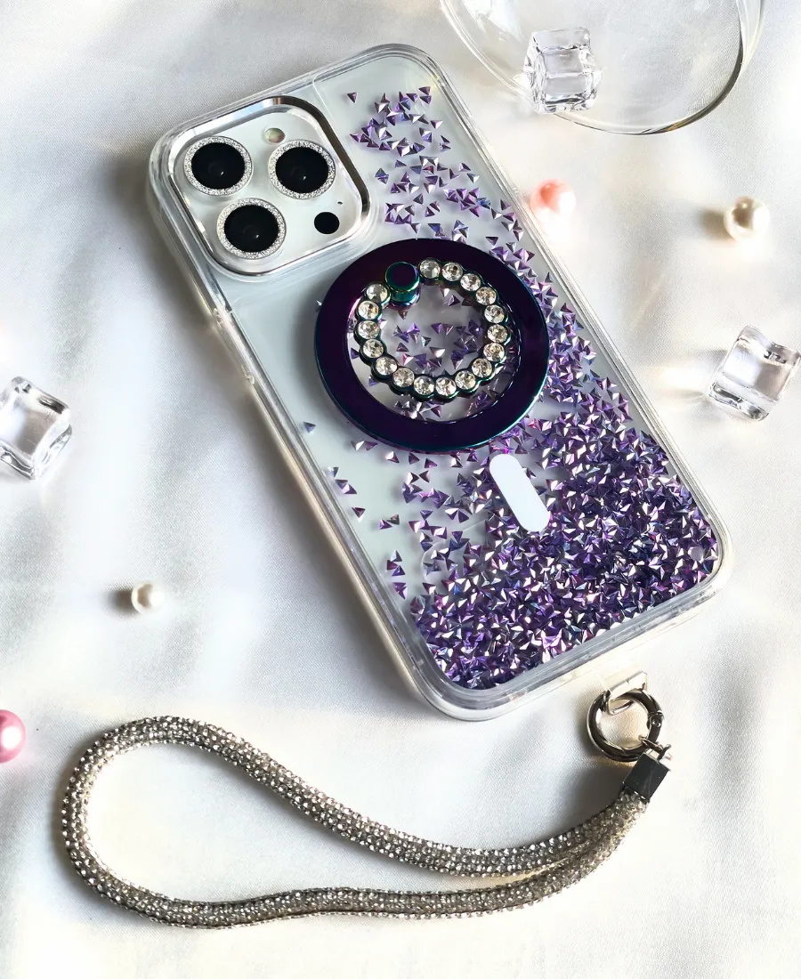 Purple Prism Glitter MagSafe Phone Case