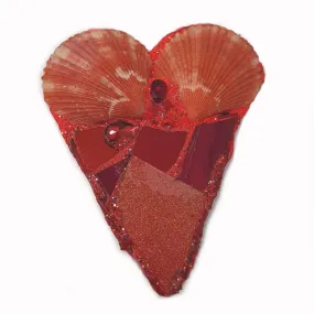 RED HEART BROOCH - SHELL SPEAK