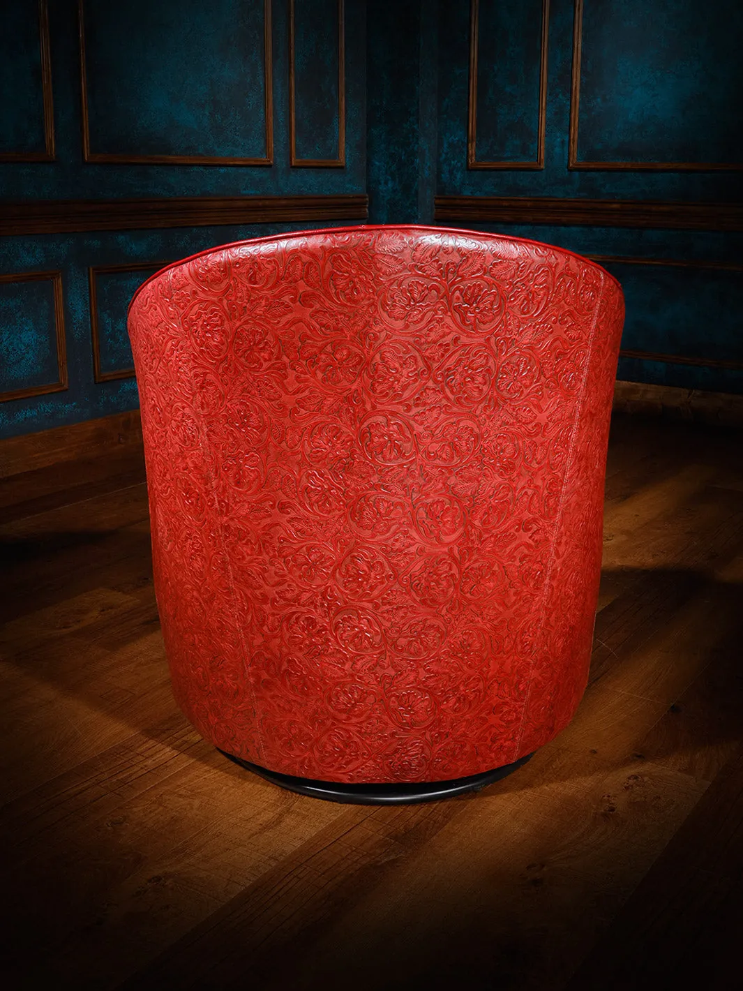 Red Sun Rising Western Swivel Chair