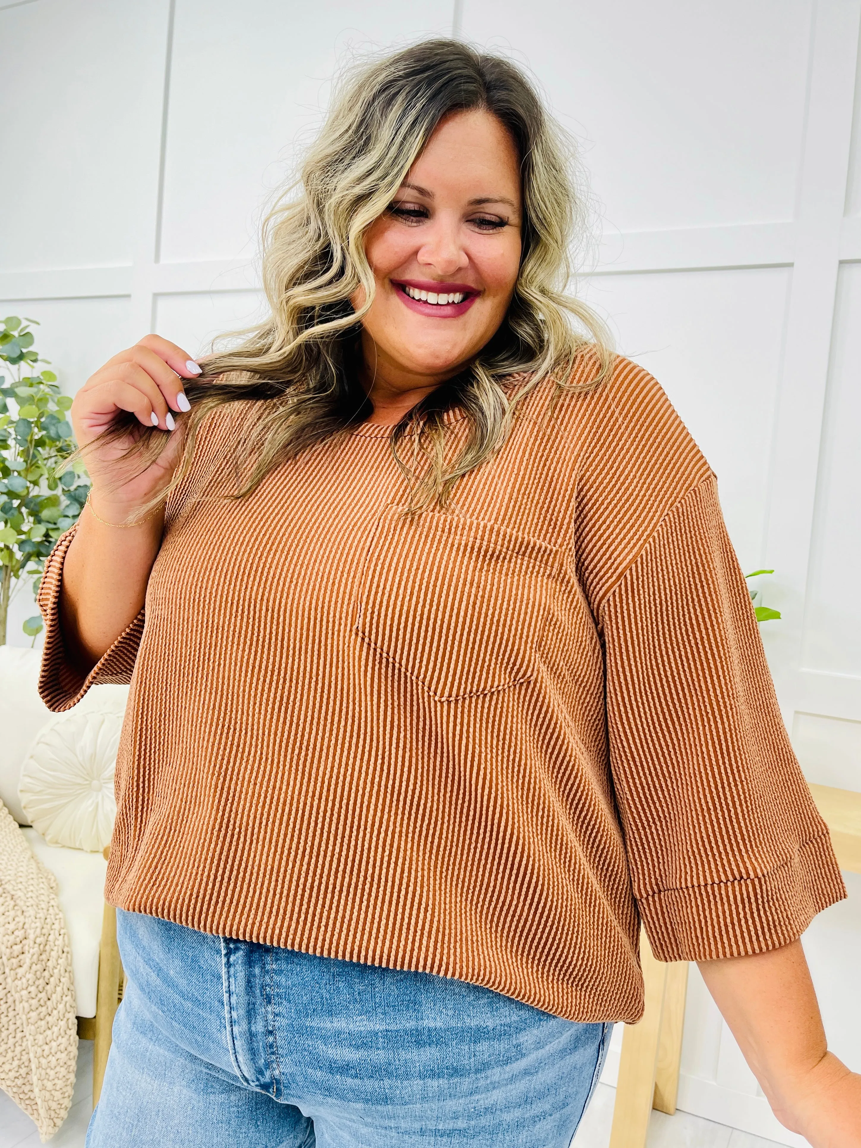 REG/CURVY Cozy Corded Top- Multiple Colors!