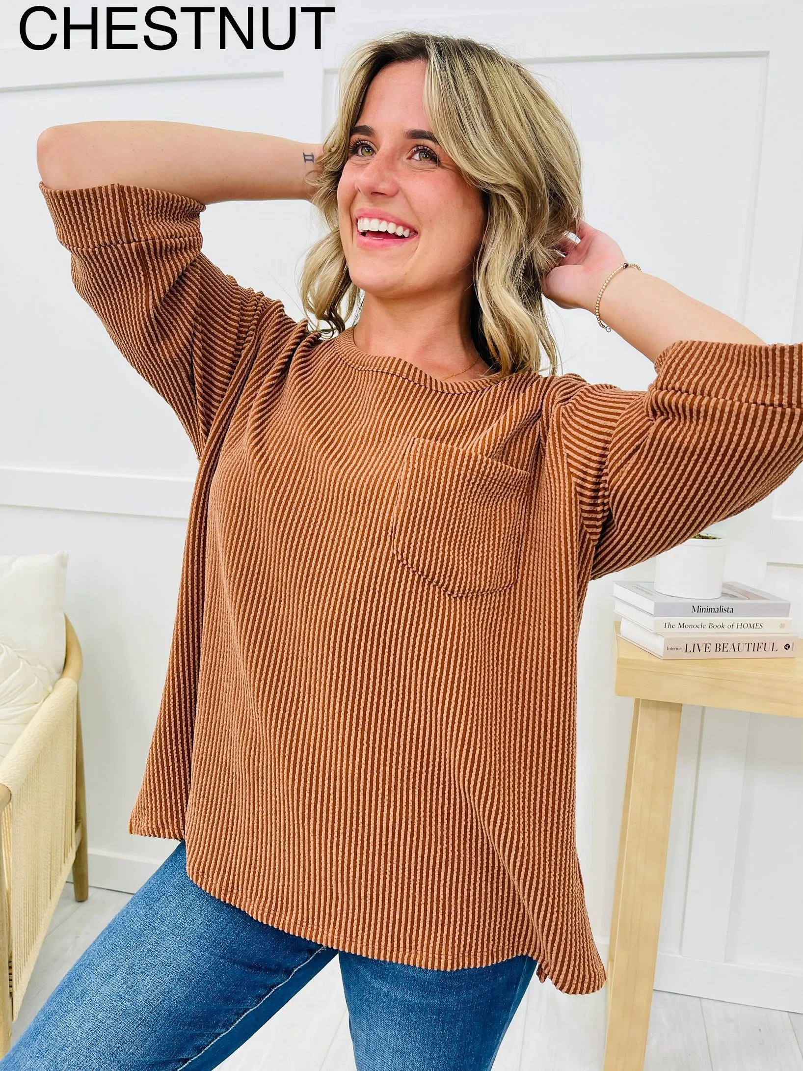 REG/CURVY Cozy Corded Top- Multiple Colors!