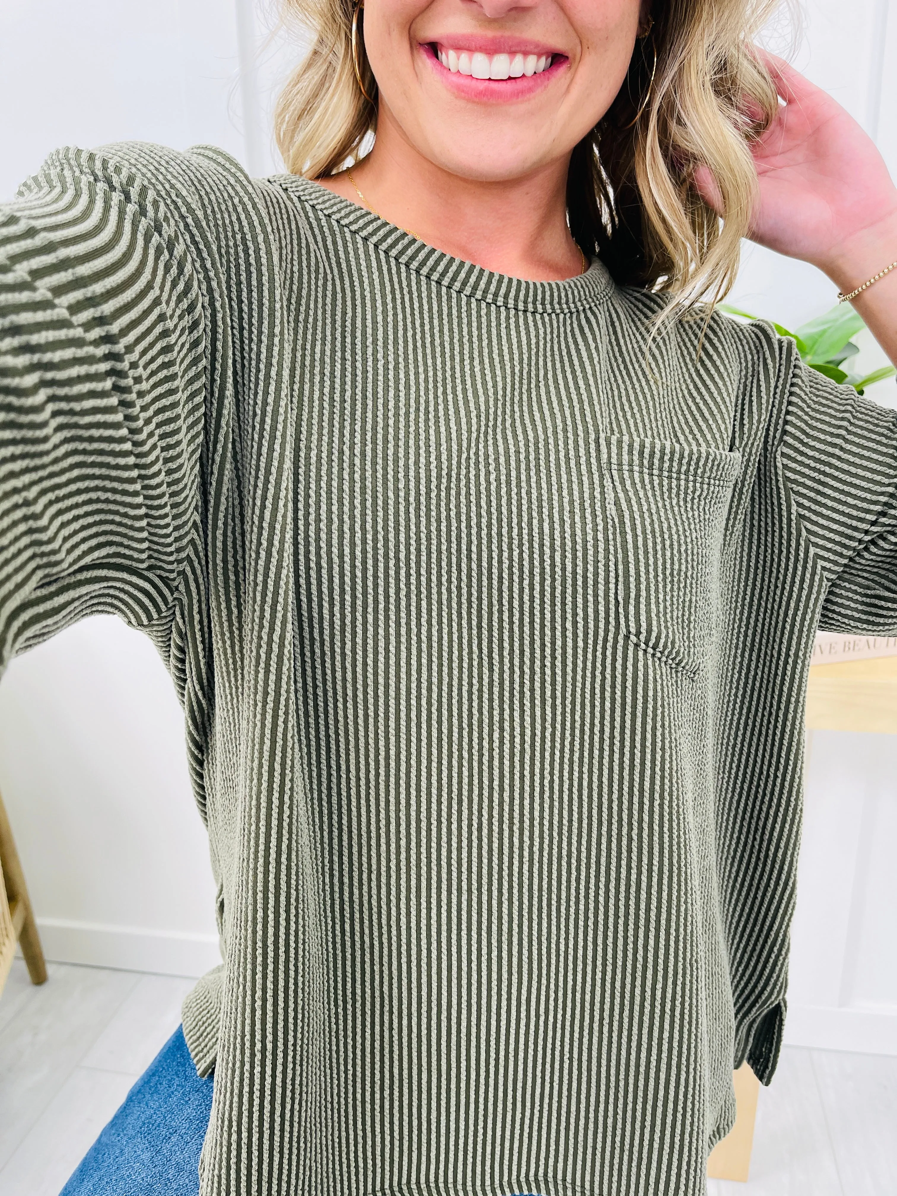 REG/CURVY Cozy Corded Top- Multiple Colors!