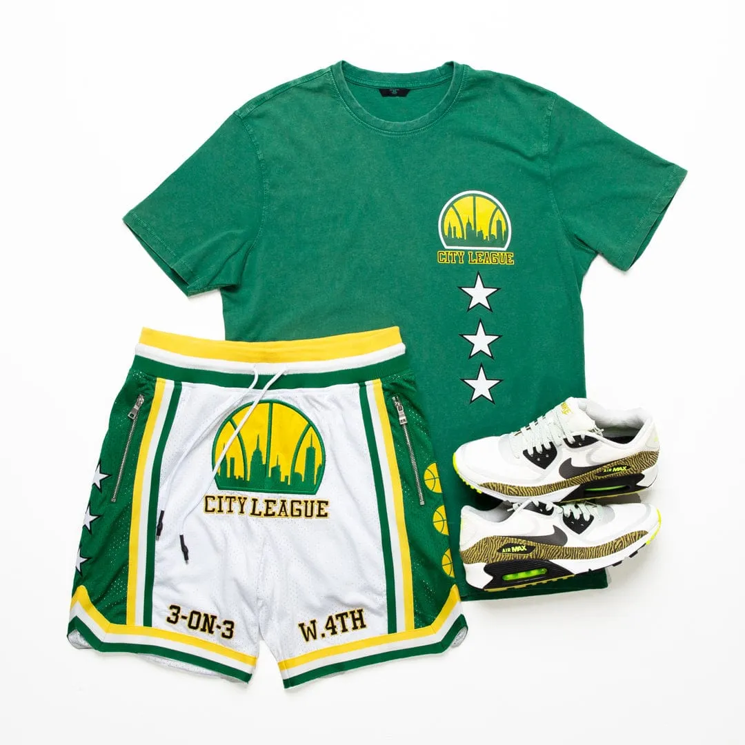 Retro - Emerald City Basketball Shorts (League Green)