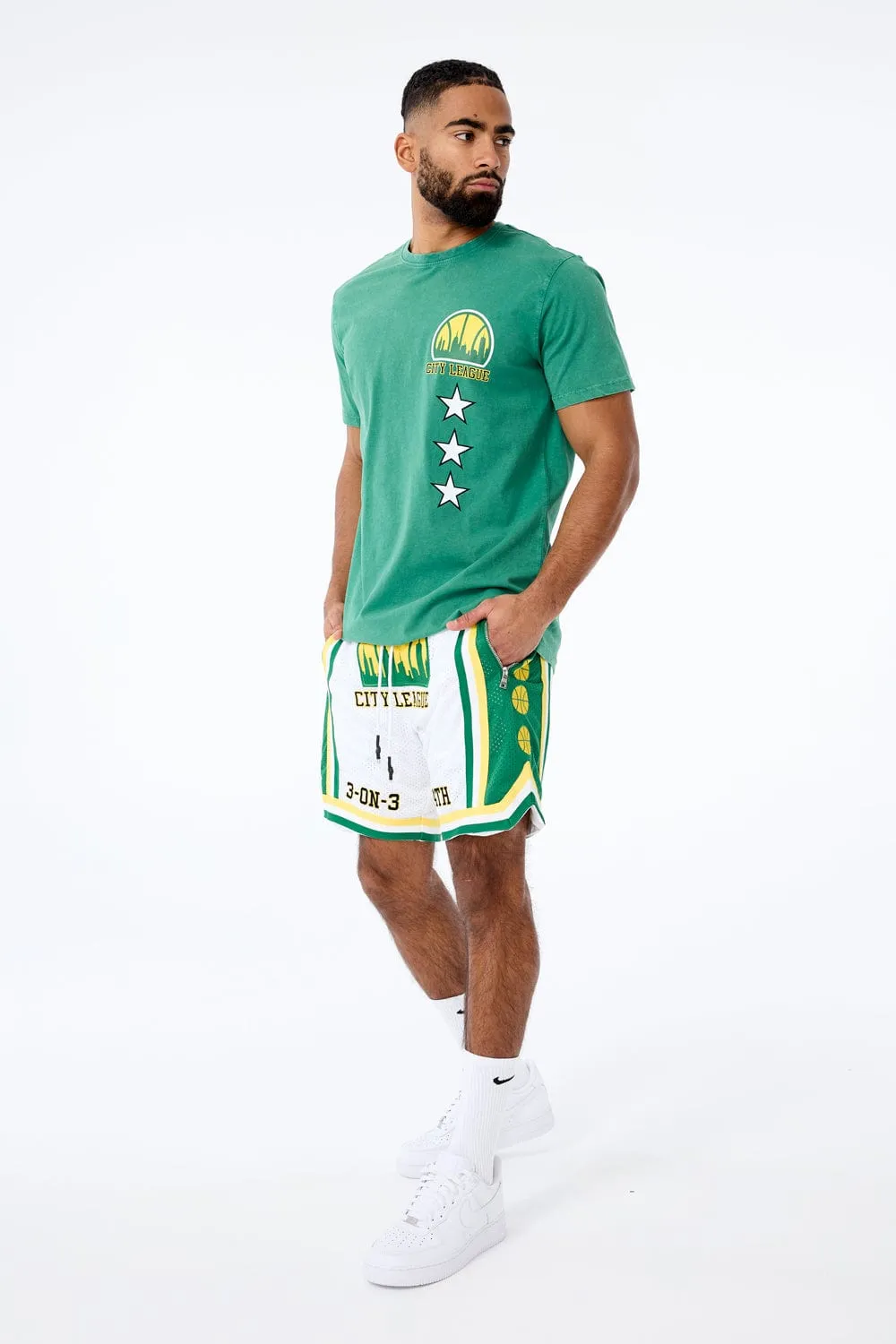 Retro - Emerald City Basketball Shorts (League Green)