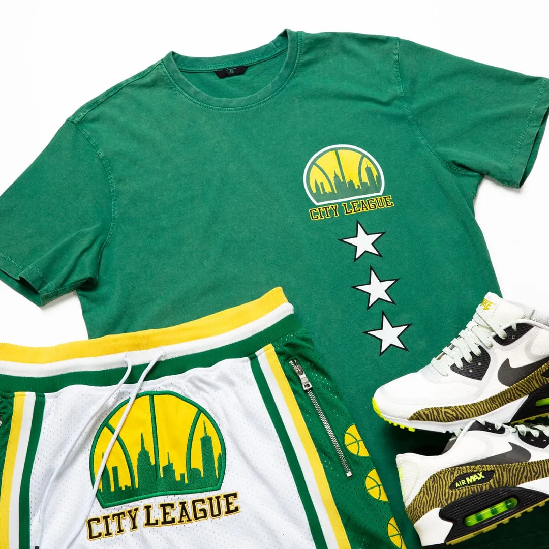 Retro - Emerald City Basketball Shorts (League Green)