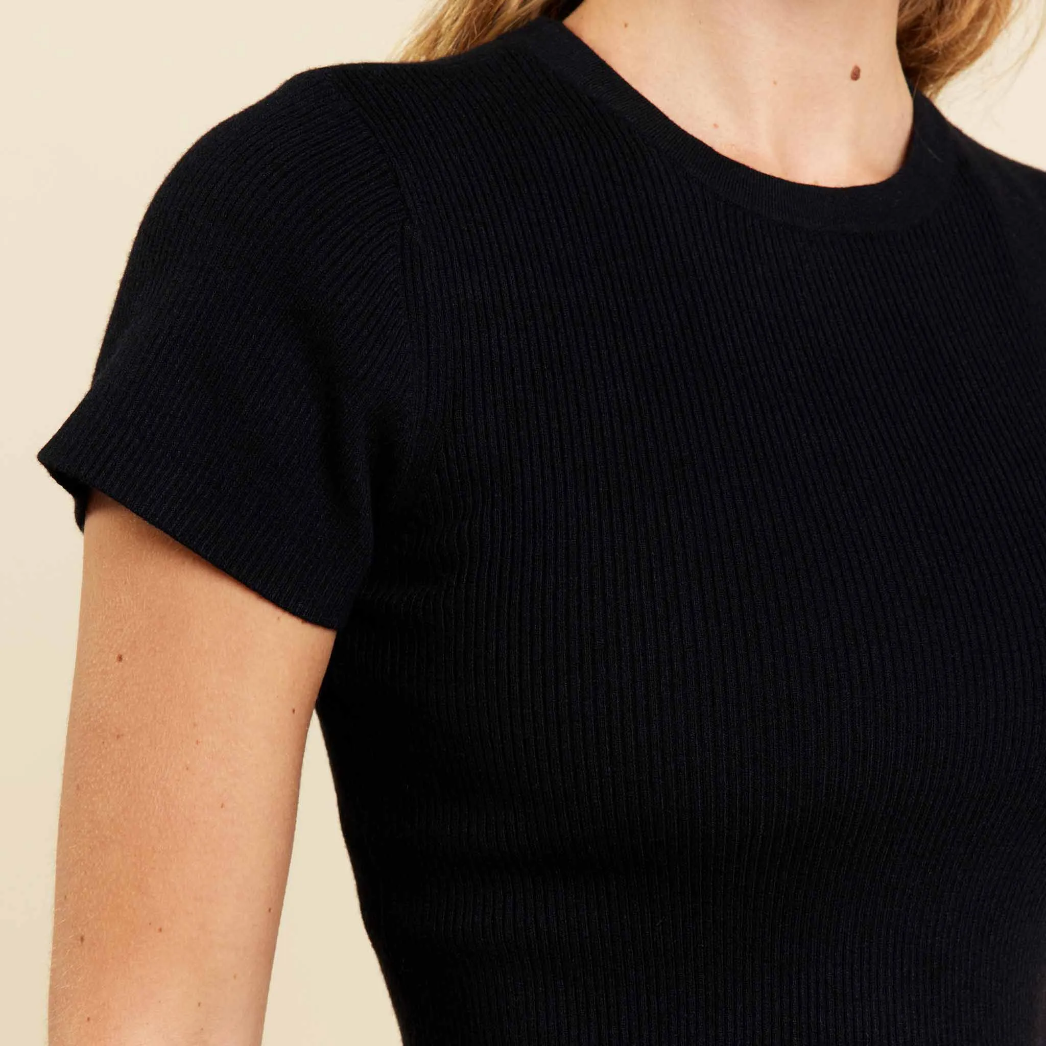 Ribbed Sweater Baby Tee