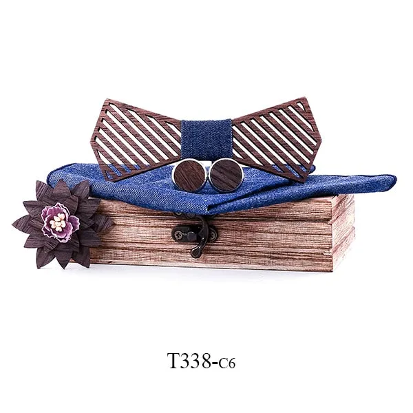 Rochester Wood Bow Tie Set