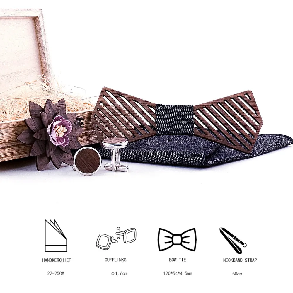 Rochester Wood Bow Tie Set