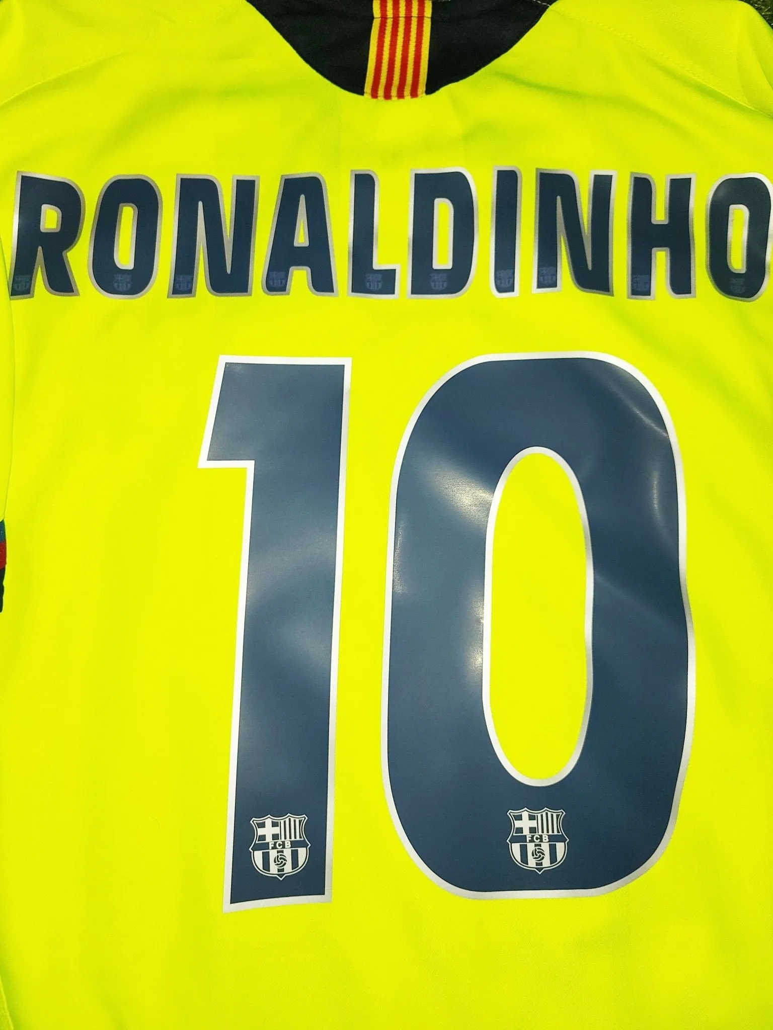 Ronaldinho Barcelona 2005 - 2006 Away Jersey Shirt Camiseta L SKU# S6DHA 195971