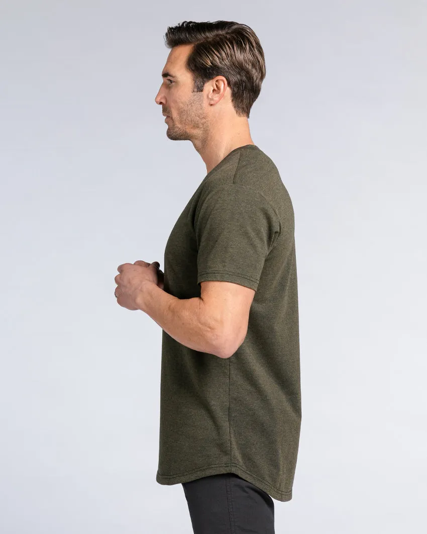 Snow Wash Drop-Cut V-Neck