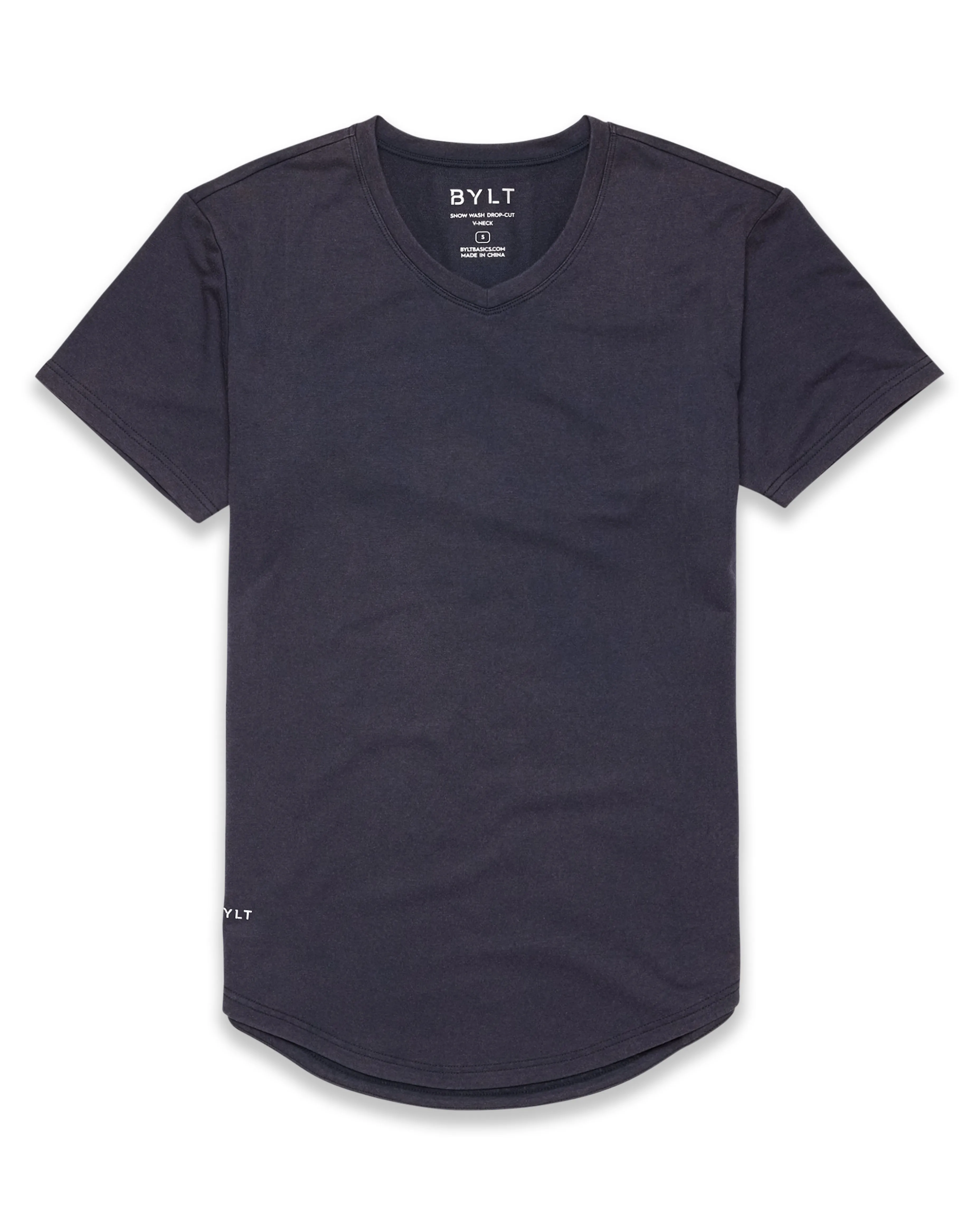 Snow Wash Drop-Cut V-Neck