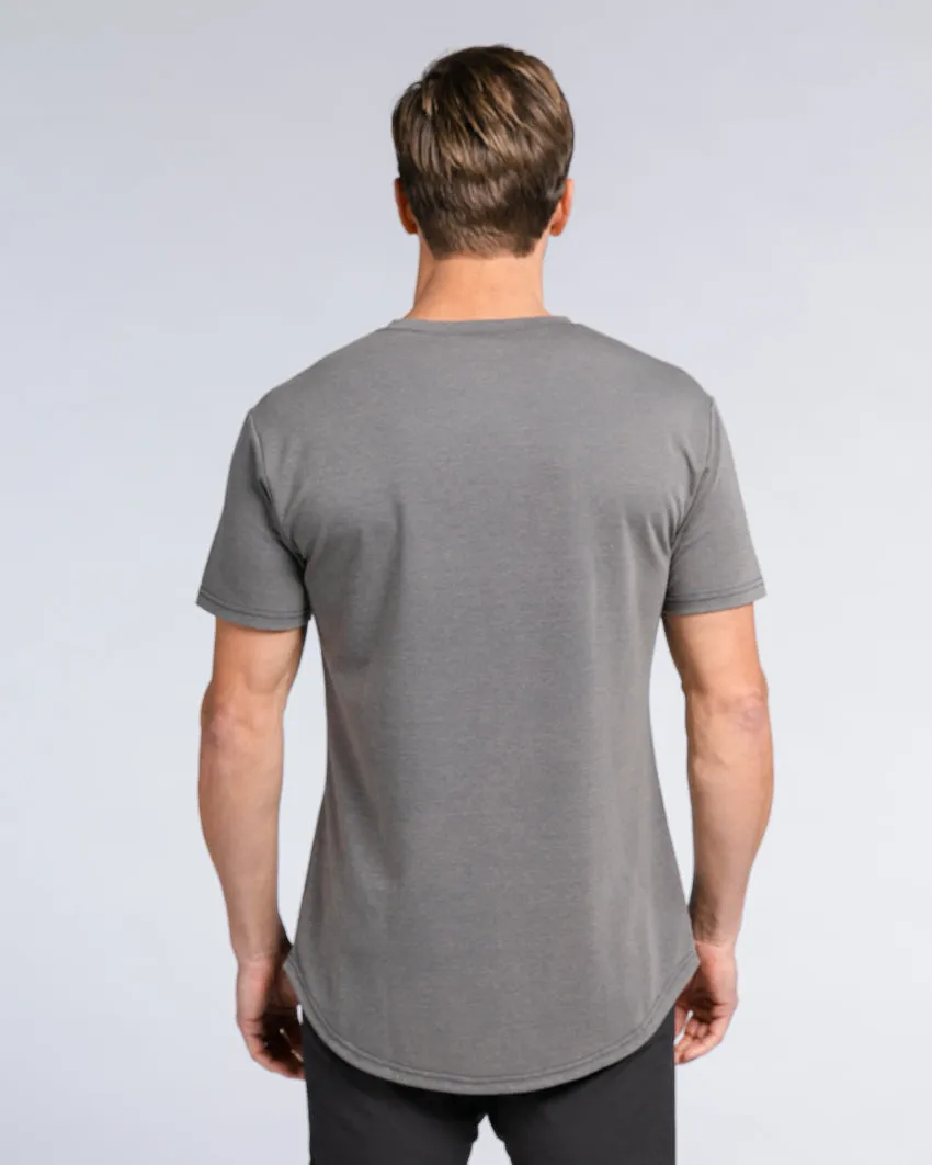 Snow Wash Drop-Cut V-Neck