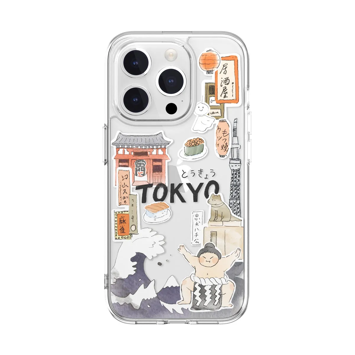 SwitchEasy City Hand-drawn Print Case with AirBarrier Shockproof Clear Case for iPhone 15 Series