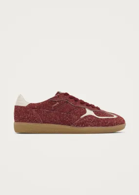 Tb.490 Rife Suede Fuzzy Red Leather Sneakers