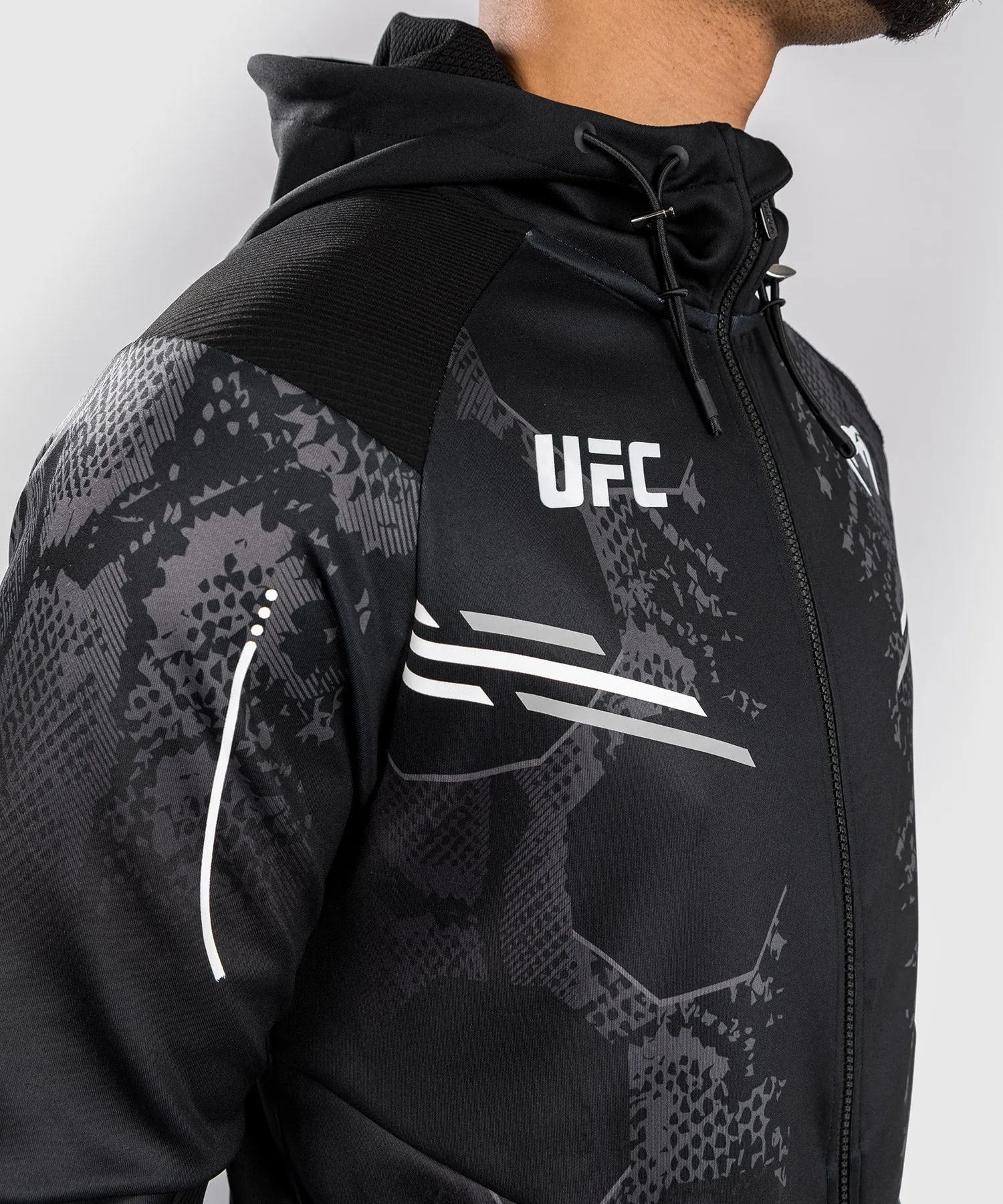 UFC Adrenaline by Venum Personalized Authentic Fight Night Men's Walkout Hoodie - Black