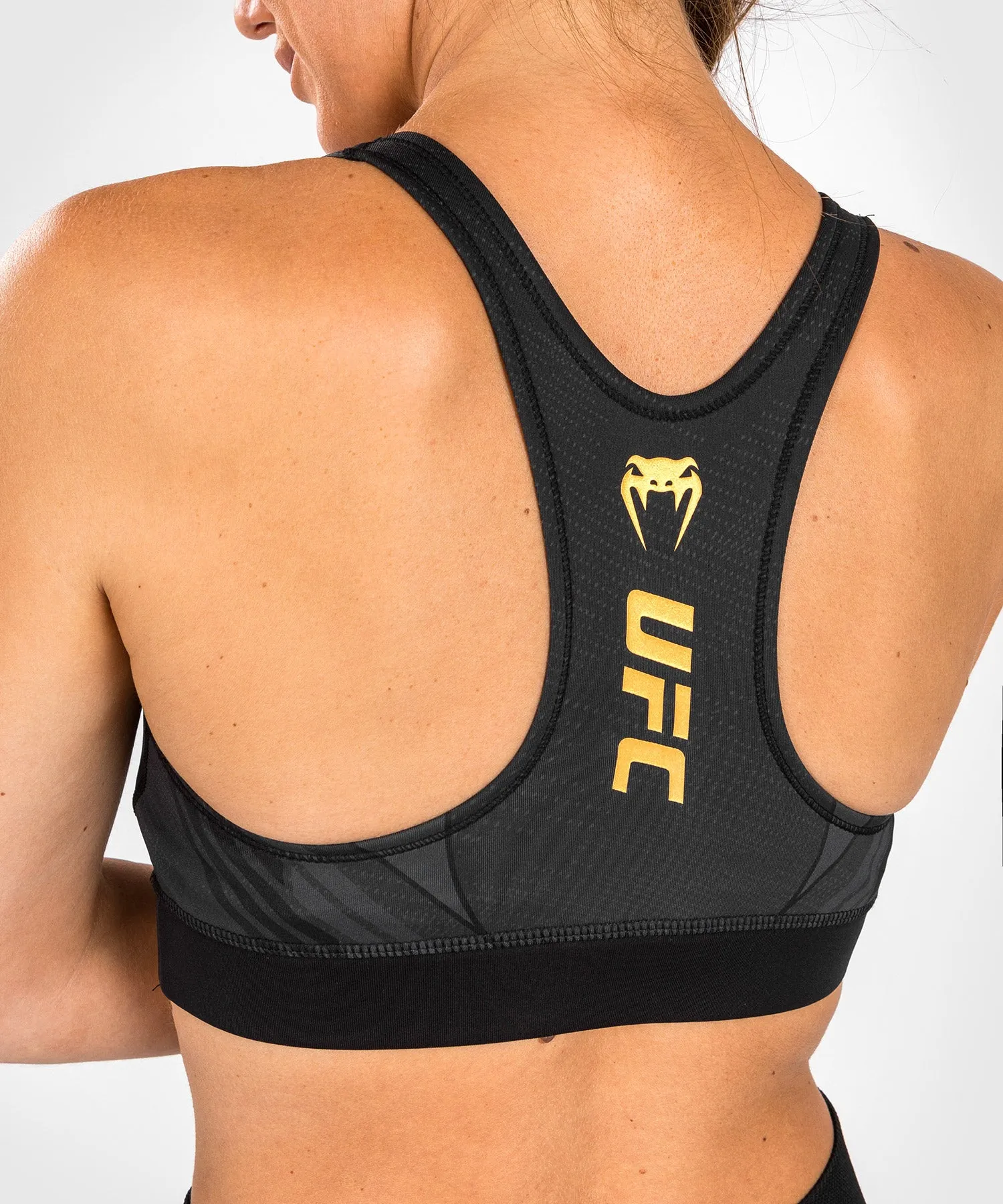 UFC Venum Authentic Fight Night 1.0 Women's Sport Bra - Black/Gold