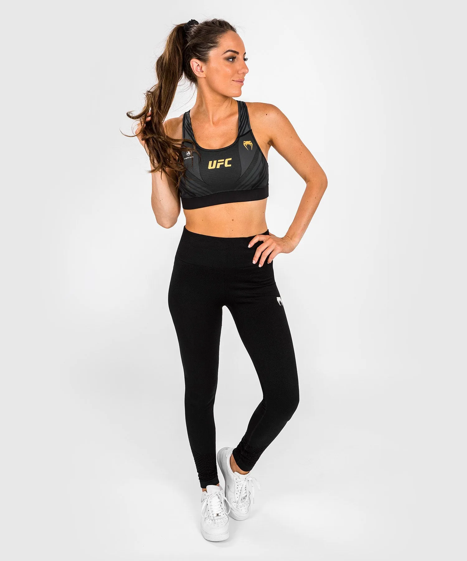 UFC Venum Authentic Fight Night 1.0 Women's Sport Bra - Black/Gold