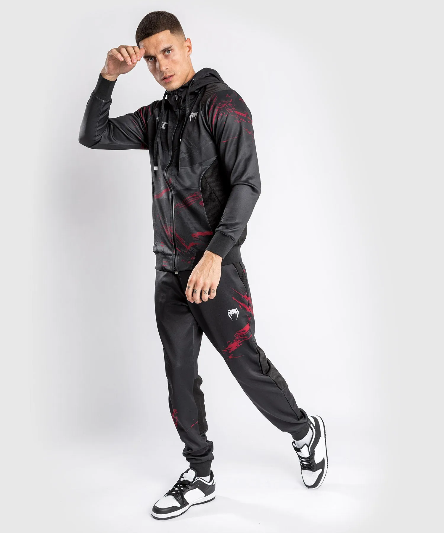 UFC Venum Authentic Fight Week 2.0 Men’s Zipped Hoodie - Black/Red