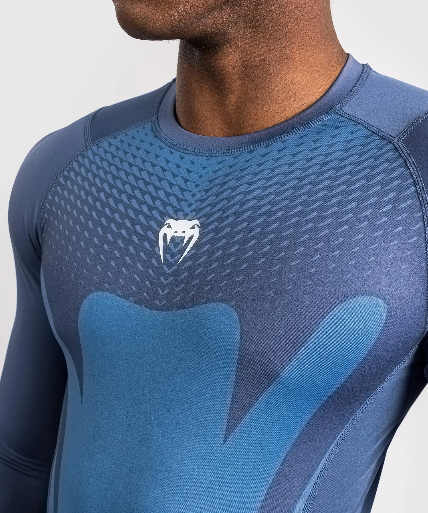 Venum Attack Men's Long Sleeve Rashguard - Navy Blue