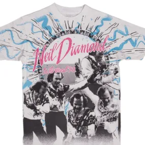 VINTAGE ALL OVER PRINT NEIL DIAMOND IN THE ROUND 1993 TEE SHIRT SIZE MEDIUM