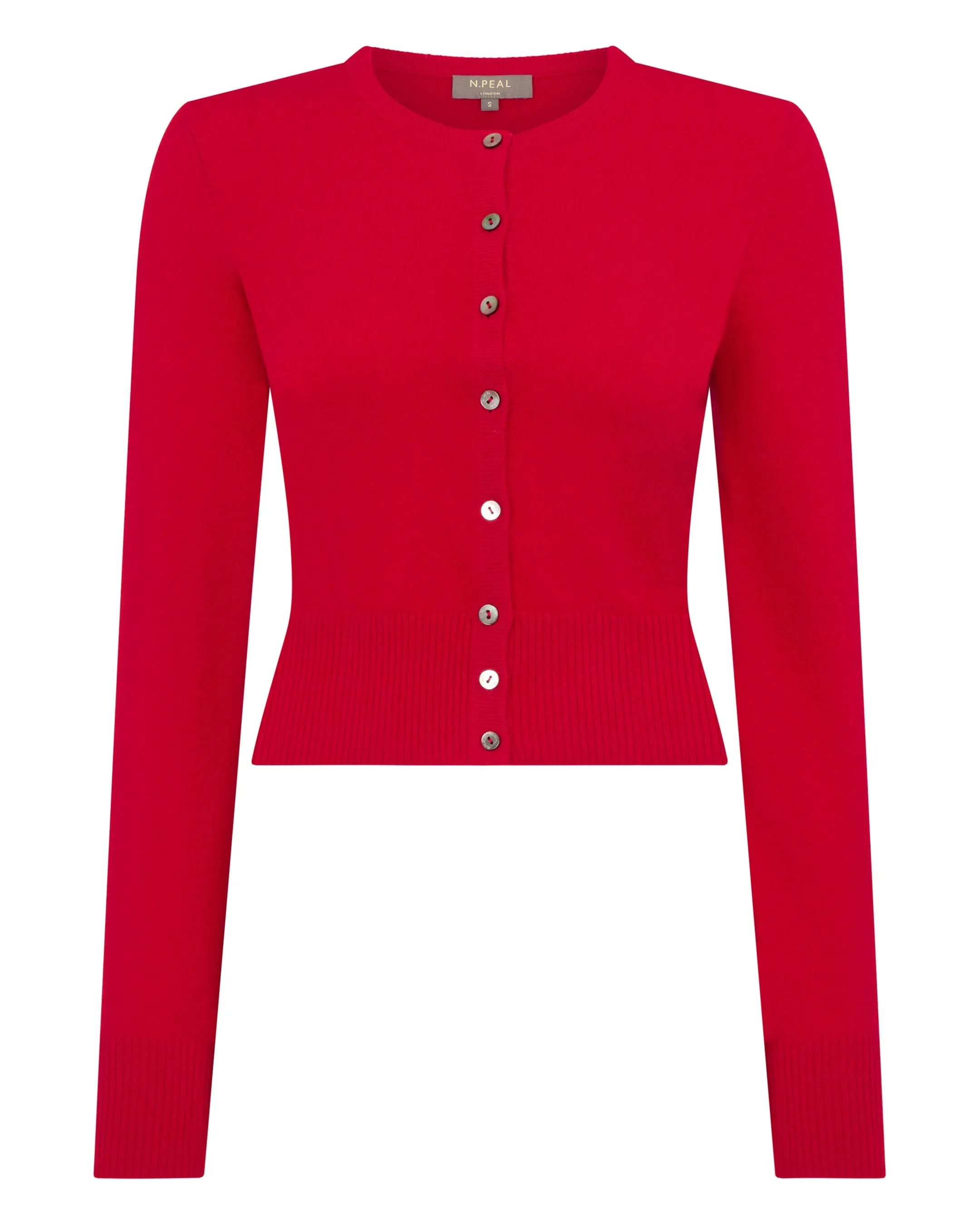 Women's Ivy Cropped Cashmere Cardigan Riding Red