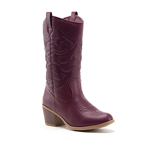 Women's Tall Western Cowboy Dress Boots - Comfortable Cowgirl Boots for Women