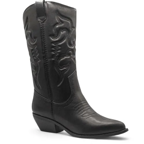 Women's Tall Western Cowboy Dress Boots - Comfortable Cowgirl Boots for Women